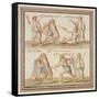 Ms Gen 1496 Plate Cxxiv Gladiators, 1674-Pietro Santi Bartoli-Framed Stretched Canvas