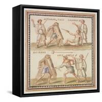 Ms Gen 1496 Plate Cxxiv Gladiators, 1674-Pietro Santi Bartoli-Framed Stretched Canvas