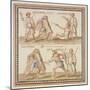 Ms Gen 1496 Plate Cxxiv Gladiators, 1674-Pietro Santi Bartoli-Mounted Giclee Print