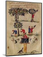 Ms Grec 479 Hunting for Birds, Illustration Probably from the Ixeutika by Oppian-Italian-Mounted Premium Giclee Print