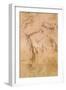 Ms H 184 Fol.202 Studies of Raised Arms, a Wild Cat and a Group of Figures-Michelangelo Buonarroti-Framed Giclee Print