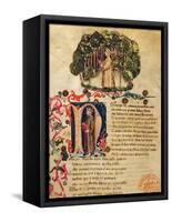 Ms It.474 Opening Scene of Dante's 'Divine Comedy' with the Figure of Dante in the Dark Wood-Italian-Framed Stretched Canvas