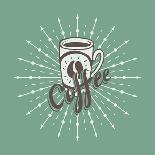 Hand Drawn Background with Coffee Mug-Ms Moloko-Art Print