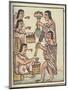 Ms Palat. 218-220 an Aztec Feast, from the 'Florentine Codex' by Bernardino De Sahagun, C.1540-85-null-Mounted Giclee Print