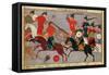 Ms Pers.113 F.49 Genghis Khan (C.1162-1227) in Battle, from a Book by Rashid-Al-Din (1247-1318)-null-Framed Stretched Canvas