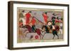 Ms Pers.113 F.49 Genghis Khan (C.1162-1227) in Battle, from a Book by Rashid-Al-Din (1247-1318)-null-Framed Giclee Print