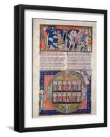 Ms R.16.2 Fol.7A the Sixth Seal, from the Trinity Apocalypse, C.1250-English School-Framed Giclee Print