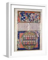 Ms R.16.2 Fol.7A the Sixth Seal, from the Trinity Apocalypse, C.1250-English School-Framed Giclee Print