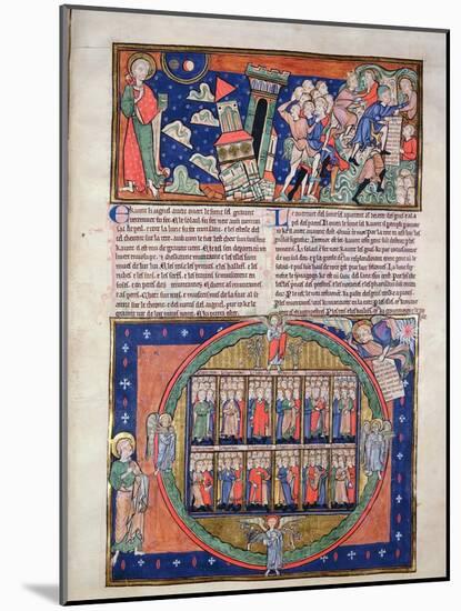 Ms R.16.2 Fol.7A the Sixth Seal, from the Trinity Apocalypse, C.1250-English School-Mounted Giclee Print