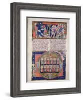 Ms R.16.2 Fol.7A the Sixth Seal, from the Trinity Apocalypse, C.1250-English School-Framed Giclee Print