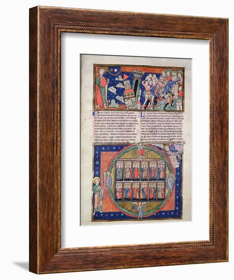 Ms R.16.2 Fol.7A the Sixth Seal, from the Trinity Apocalypse, C.1250-English School-Framed Giclee Print