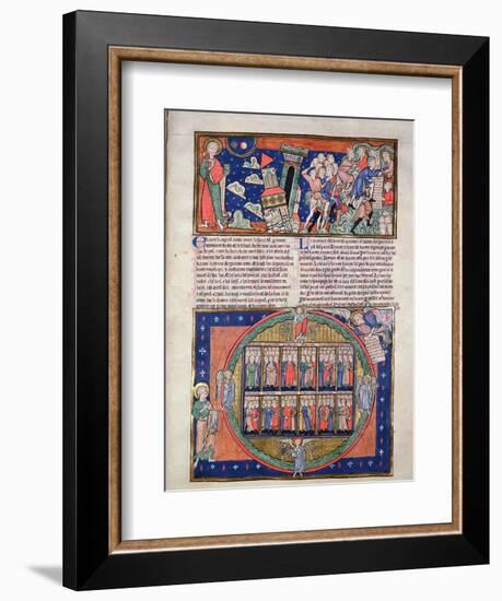 Ms R.16.2 Fol.7A the Sixth Seal, from the Trinity Apocalypse, C.1250-English School-Framed Giclee Print
