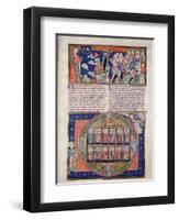 Ms R.16.2 Fol.7A the Sixth Seal, from the Trinity Apocalypse, C.1250-English School-Framed Giclee Print