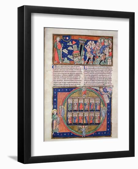 Ms R.16.2 Fol.7A the Sixth Seal, from the Trinity Apocalypse, C.1250-English School-Framed Giclee Print