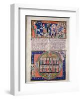 Ms R.16.2 Fol.7A the Sixth Seal, from the Trinity Apocalypse, C.1250-English School-Framed Giclee Print