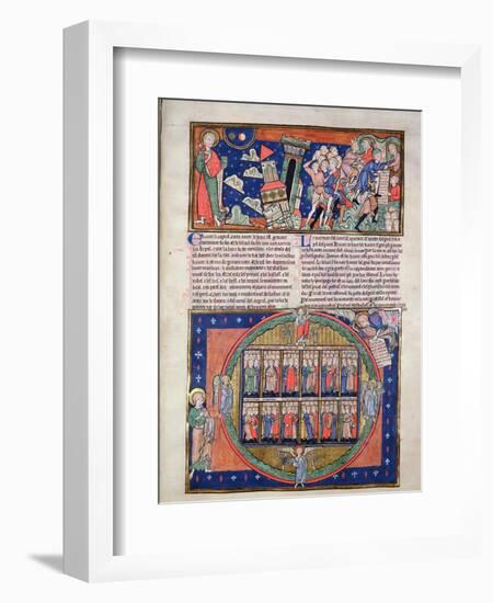 Ms R.16.2 Fol.7A the Sixth Seal, from the Trinity Apocalypse, C.1250-English School-Framed Giclee Print