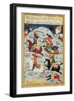 Ms Suppl.Persan 1313 Battle Between Goliath and David-null-Framed Giclee Print