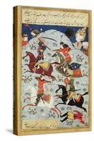 Ms Suppl.Persan 1313 Battle Between Goliath and David-null-Stretched Canvas