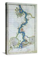 Ms W.658 Fol.304V Map of the Nile from the Kitab-I Bahriye-Piri Reis-Stretched Canvas