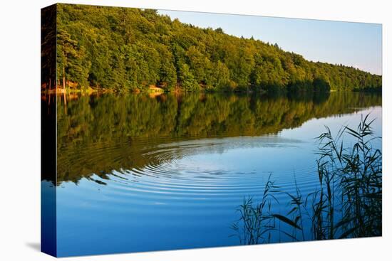 Mšllner Schmalsee Lake in the Evening Light-Thomas Ebelt-Stretched Canvas