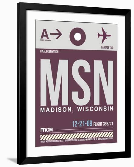 MSN Madison Luggage Tag II-NaxArt-Framed Art Print