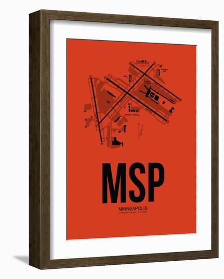MSP Minneapolis Airport Orange-NaxArt-Framed Art Print