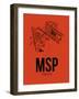 MSP Minneapolis Airport Orange-NaxArt-Framed Art Print