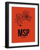 MSP Minneapolis Airport Orange-NaxArt-Framed Art Print