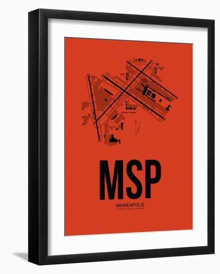 MSP Minneapolis Airport Orange-NaxArt-Framed Art Print