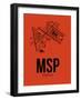 MSP Minneapolis Airport Orange-NaxArt-Framed Art Print