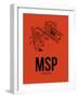 MSP Minneapolis Airport Orange-NaxArt-Framed Art Print