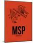 MSP Minneapolis Airport Orange-NaxArt-Mounted Art Print