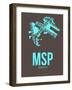 Msp Minneapolis Poster 1-NaxArt-Framed Art Print