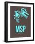 Msp Minneapolis Poster 1-NaxArt-Framed Art Print