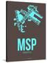 Msp Minneapolis Poster 1-NaxArt-Stretched Canvas