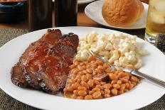 Sliced Beef Brisket with Boston Baked Beans-MSPhotographic-Photographic Print