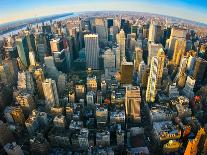 Fisheye Aerial Panoramic View over New York-msv-Photographic Print