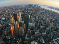 Fisheye Aerial Panoramic View over New York-msv-Photographic Print