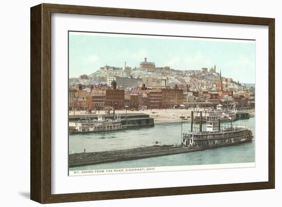 Mt. Adams, Ohio River, Cincinnati, Ohio-null-Framed Art Print