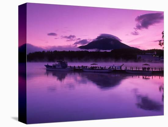 Mt. Akandake and Lake Akando, Dawn, Japan-Walter Bibikow-Stretched Canvas