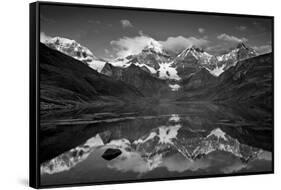 Mt Alpamayo in Ancash Region, Cordillera Blanca, Andes Mountains, Peru-Howie Garber-Framed Stretched Canvas