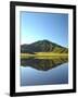 Mt. Aso reflected in a calm lake, Kumamoto Prefecture, Japan-null-Framed Photographic Print