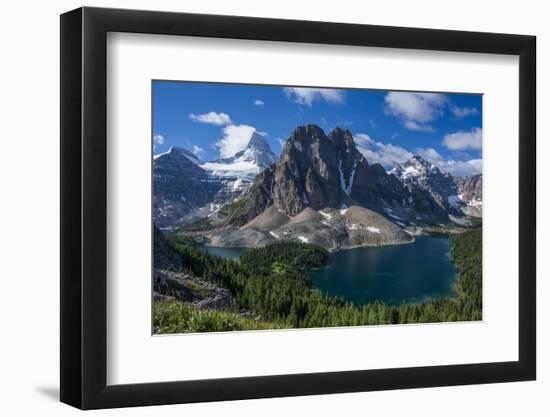 Mt. Assiniboine, Mount Magog and Sunburst Peak as Seen from the Nublet-Howie Garber-Framed Photographic Print