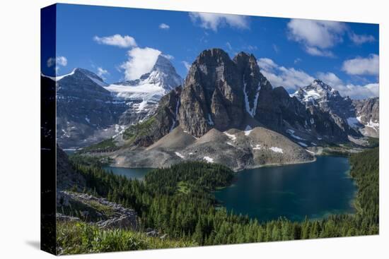 Mt. Assiniboine, Mount Magog and Sunburst Peak as Seen from the Nublet-Howie Garber-Stretched Canvas