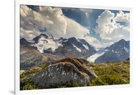 Mt. Athabasca, and Mt. Andromeda and Columbia Icefield, Jasper NP-Howie Garber-Framed Photographic Print