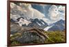Mt. Athabasca, and Mt. Andromeda and Columbia Icefield, Jasper NP-Howie Garber-Framed Photographic Print