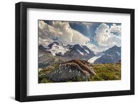 Mt. Athabasca, and Mt. Andromeda and Columbia Icefield, Jasper NP-Howie Garber-Framed Photographic Print