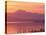 Mt. Baker and Puget Sound at Dawn, Anacortes, Washington, USA-William Sutton-Stretched Canvas