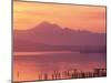 Mt. Baker and Puget Sound at Dawn, Anacortes, Washington, USA-William Sutton-Mounted Premium Photographic Print