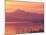 Mt. Baker and Puget Sound at Dawn, Anacortes, Washington, USA-William Sutton-Mounted Photographic Print